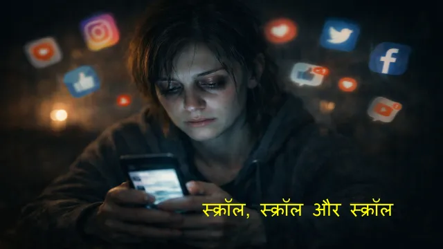 Zombie Scrolling क्या है और यह आदत कैसे बनती है बिना मकसद मोबाइल स्क्रॉल करते हुए व्यक्ति – Zombie Scrolling