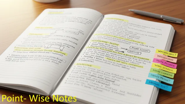 Board Exam Preparation – Make Effective Revision Friendly Notes Student making short and point-to-point revision notes for Class 10 board exam