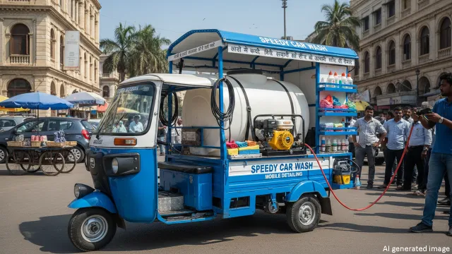 मोबाइल कार वॉश के लिए लोडिंग ऑटो सेटअप